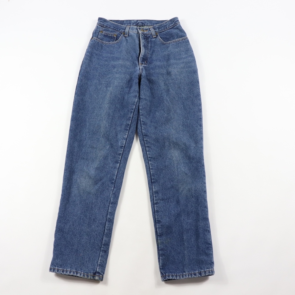 90s LL Bean Womens size 6  Fleece Lined Jeans Blue